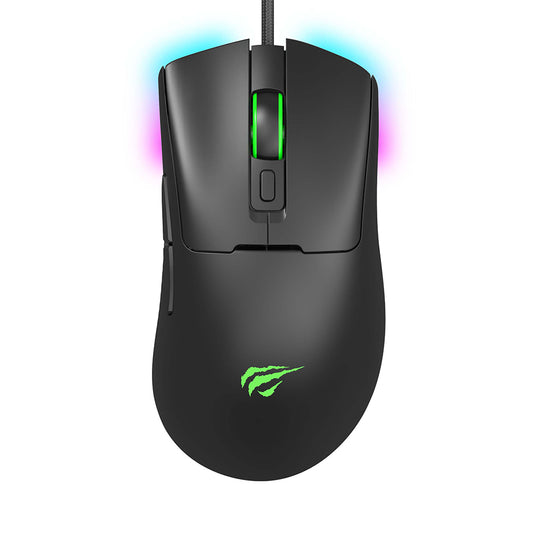 Souris Gaming Filaire USB HAVIT MS966, RGB, 800DPI - 12000DPI, 1.6m, Noir