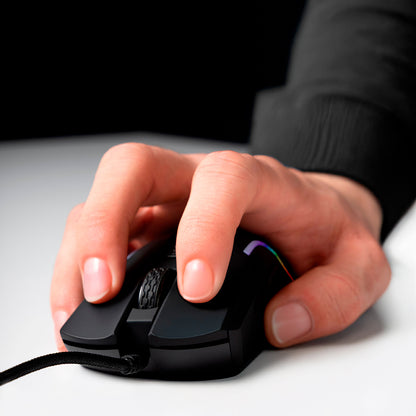 Mouse Gaming Cablato USB Proove Assembler, RGB, 12400DPI, Nero CMAS00000101