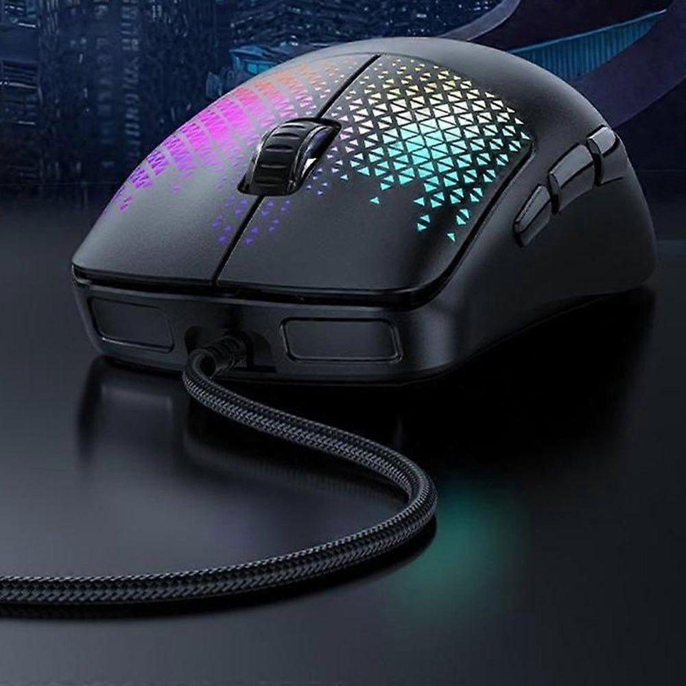 Mouse Gaming Cablato USB Yesido KB32, RGB, 7200DPI, Nero
