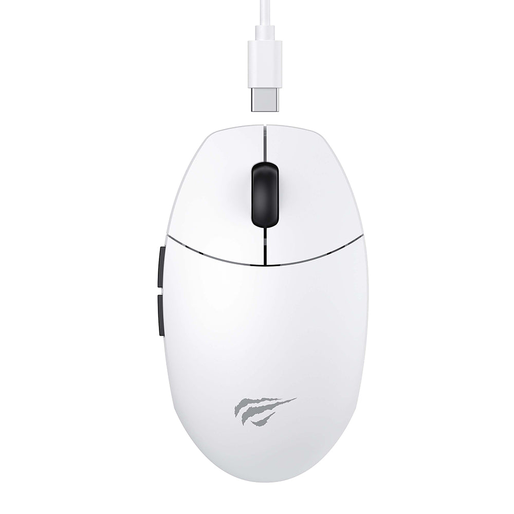 Souris Gaming Sans Fil HAVIT MS1039W, 800DPI - 7400DPI, Wi-Fi / Filaire, Blanc