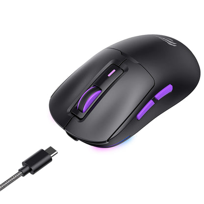 Gaming-Maus Wireless HAVIT MS969WB, RGB, 1000DPI - 16000DPI, BT / Wi-Fi / Kabelgebunden, Schwarz