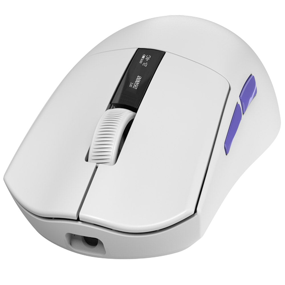 Souris Gaming Sans Fil Proove Jester, 800DPI - 26000DPI, Écran OLED, Blanc WMJS00022002