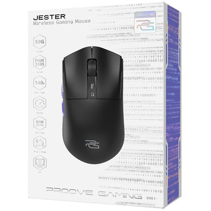 Souris Gaming Sans Fil Proove Jester, 800DPI - 26000DPI, Écran OLED, Noir WMJS00022001