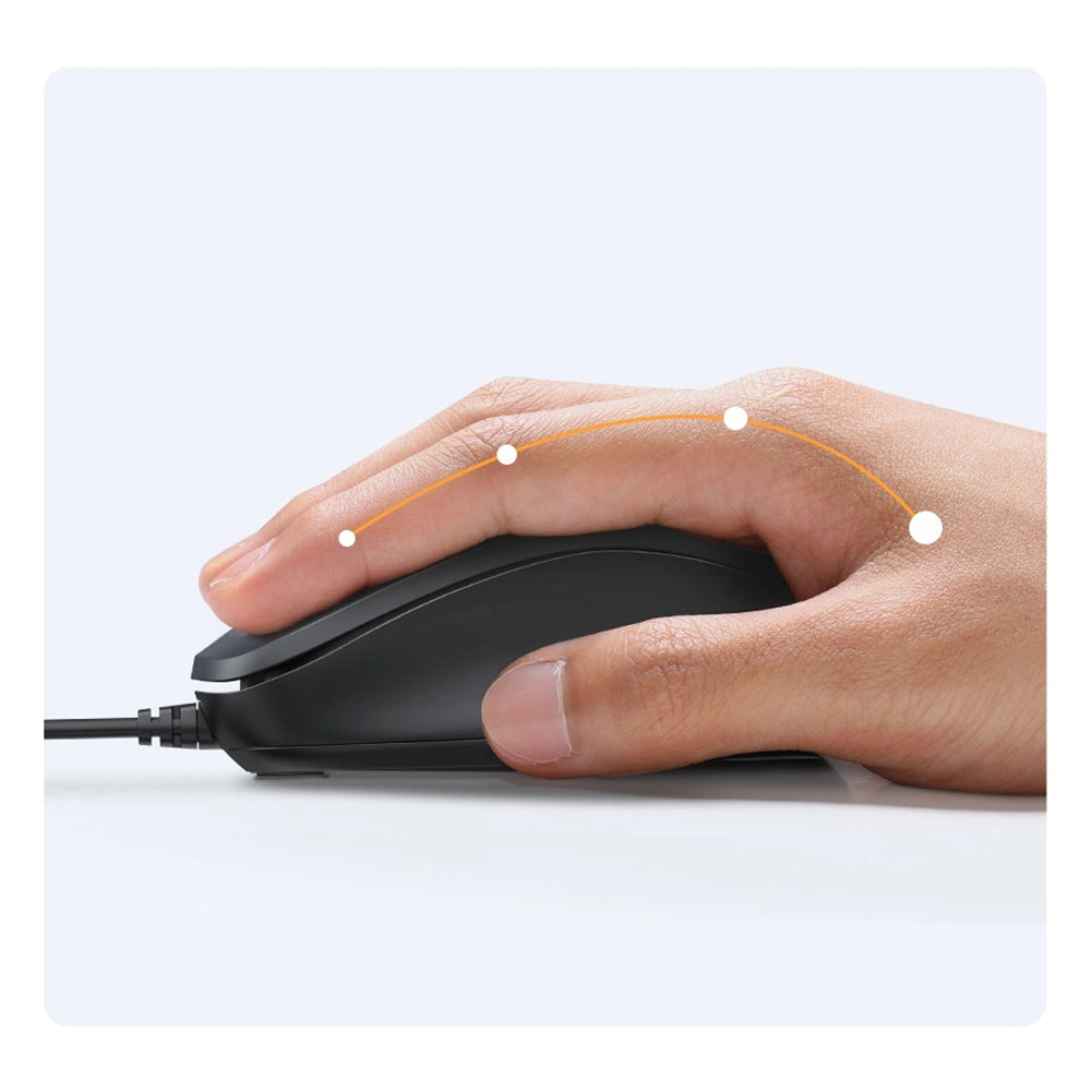 Mouse Wired USB UGREEN MU007, 1200DPI, 1.5m, Nero