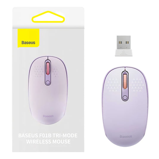 Drahtlose Maus Baseus F01B Tri-Mode, 1600DPI, BT / Wi-Fi, Lila B01055503513-00