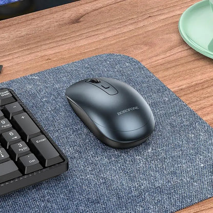 Mouse Wireless Borofone BG13 Winner, 1600DPI, Grigio