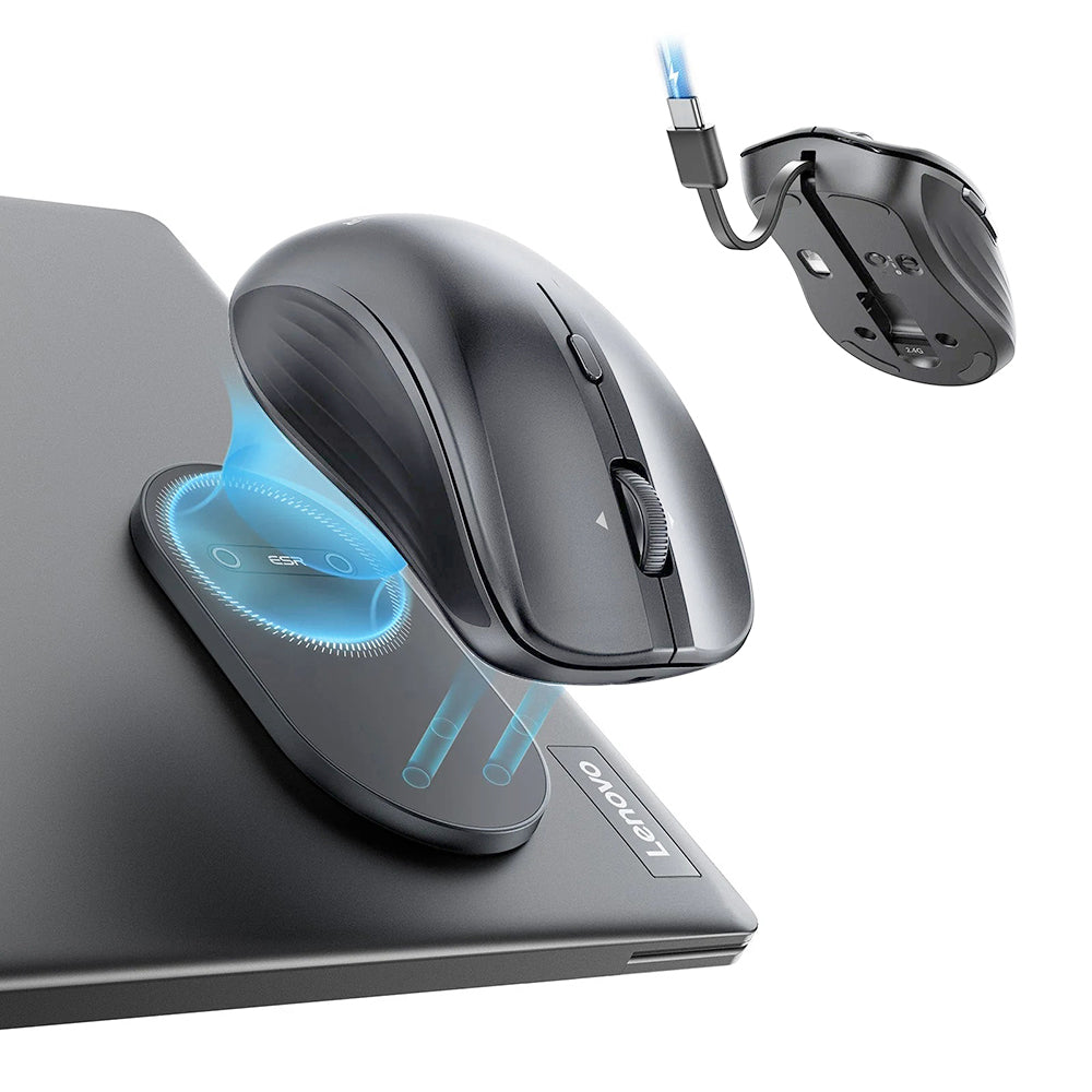 Souris sans fil ESR MagMouse, 800DPI - 4800DPI, BT / Wi-Fi, Gris