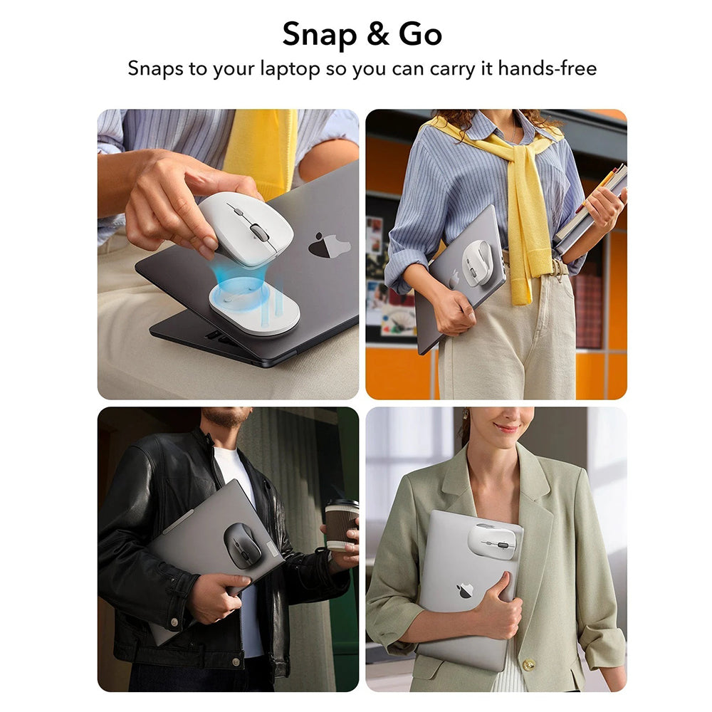 Mouse Wireless ESR MagMouse, 800DPI - 4800DPI, Grigio