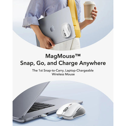 Mouse Wireless ESR MagMouse, 800DPI - 4800DPI, Grigio