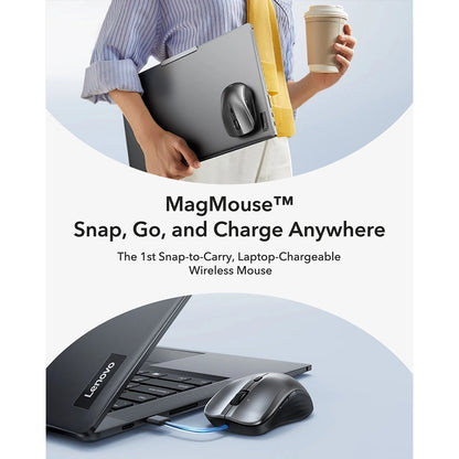 Mouse Wireless ESR MagMouse, 800DPI - 4800DPI, Grigio