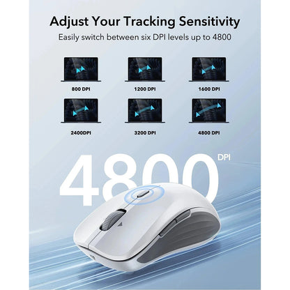 Souris sans fil ESR MagMouse, 800DPI - 4800DPI, BT / Wi-Fi, Gris