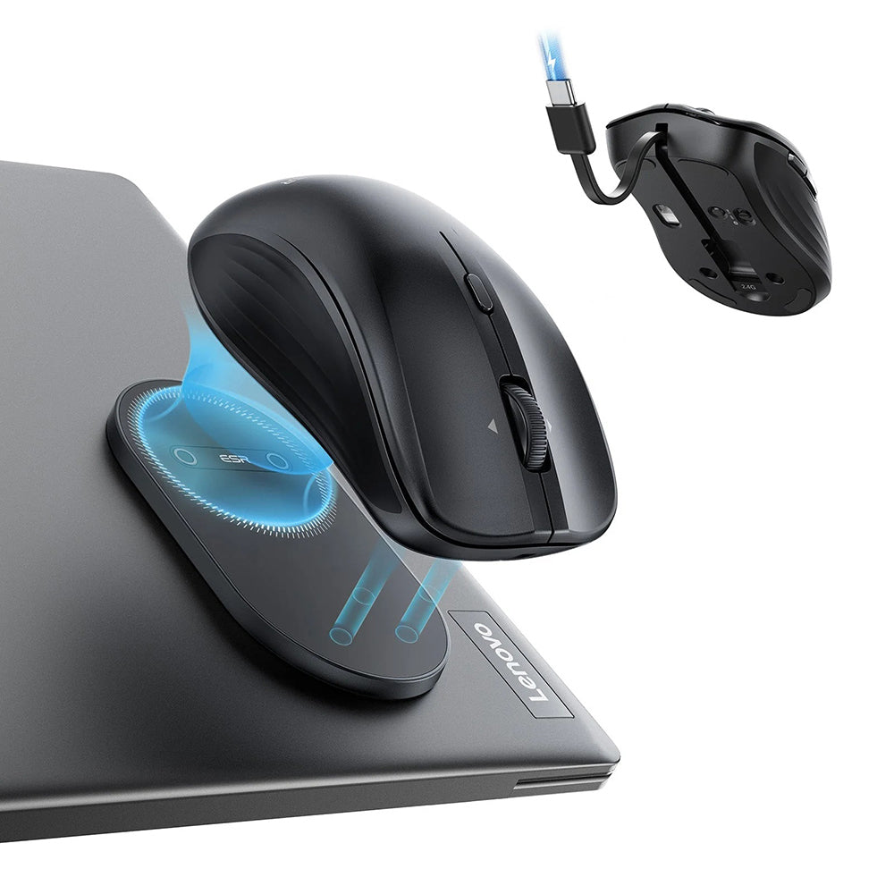 Wireless-Maus ESR MagMouse, 800DPI - 4800DPI, BT / Wi-Fi, Schwarz
