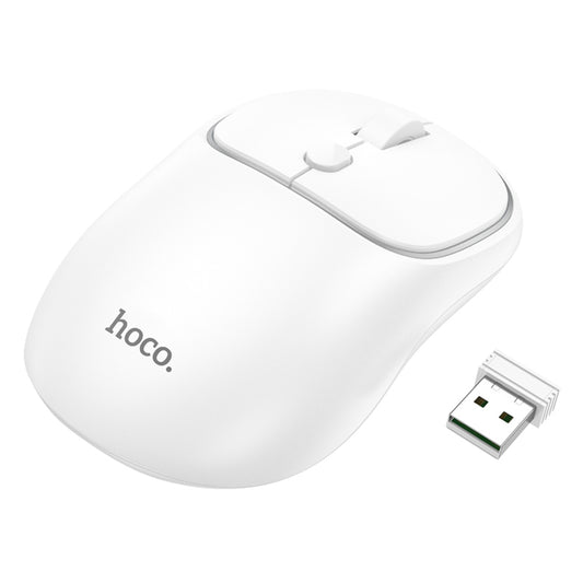 HOCO GM25 Wireless Mouse, 1600DPI, BT / Wi-Fi, White