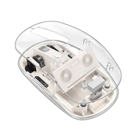 Mouse Wireless HOCO GM29, 1600DPI, BT / Wi-Fi, Bianco