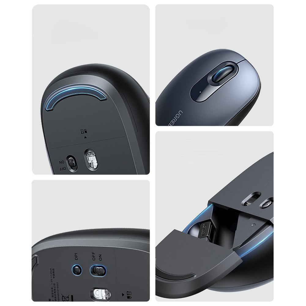 Wireless-Maus UGREEN MU105, 2400DPI, Marineblau