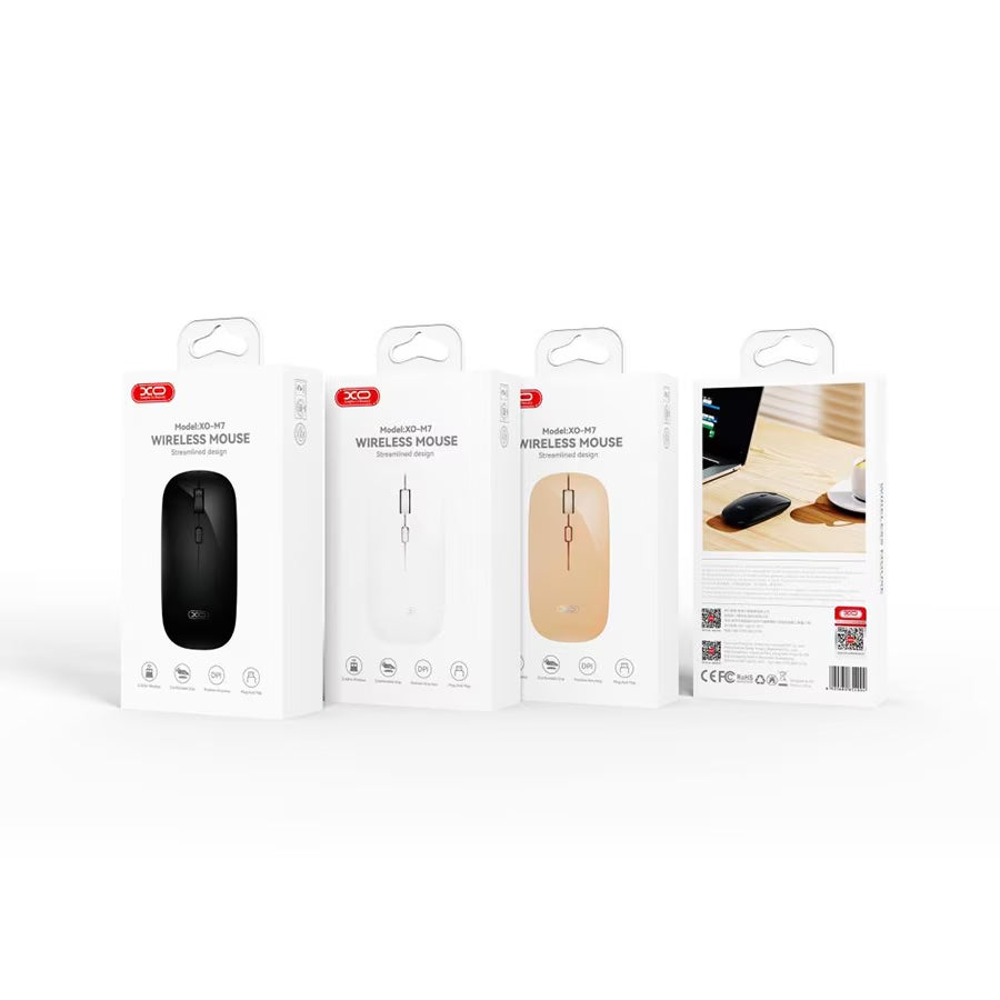 Mouse Wireless XO Design M7 Stylish Glossy, Weiß