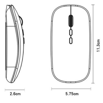 Mouse Wireless Yesido KB15, 800DPI - 1600DPI, Argento