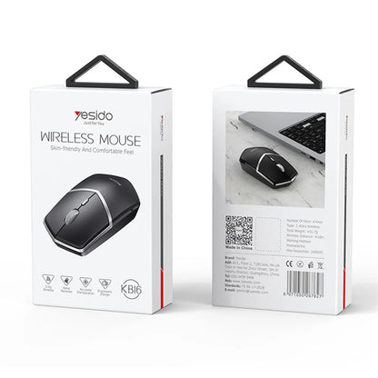 Souris sans fil Yesido KB16, 1600DPI, Noir