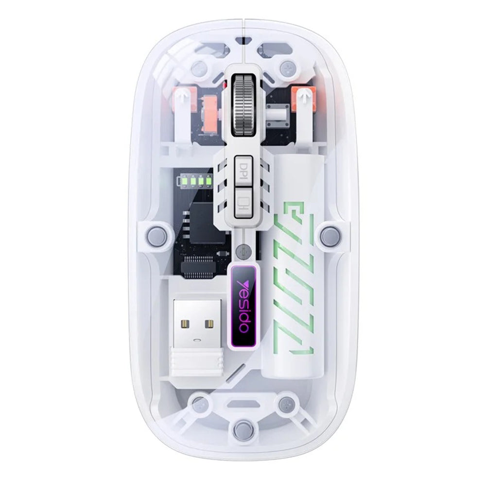 Kabellose Maus Yesido KB29, 800DPI - 1600DPI, BT / Wi-Fi, Weiß