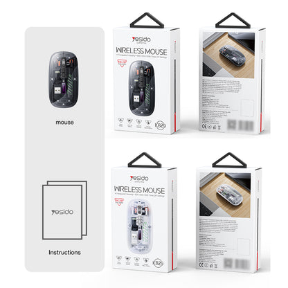 Kabellose Maus Yesido KB29, 800DPI - 1600DPI, BT / Wi-Fi, Weiß