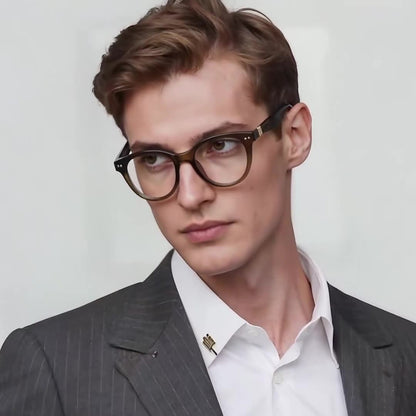 Lunettes d'ordinateur pour hommes Techsuit 2231, Anti-Lumière Bleue, Marron Clair