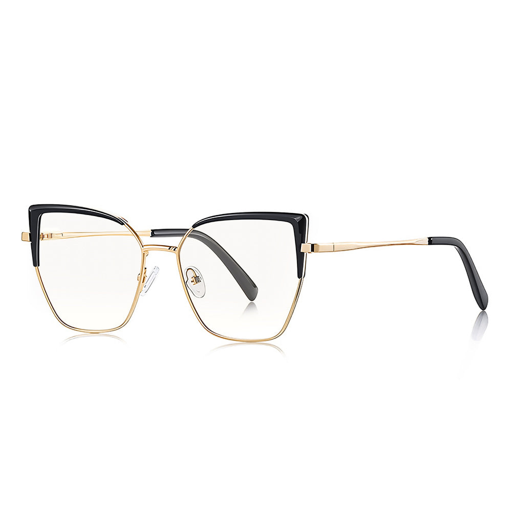Damen Computerbrille Techsuit 3156, Anti-Blue Light, Schwarz Gold