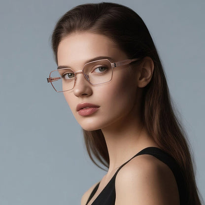 Damen Computerbrille Techsuit 3161, Anti-Blue Light, Schwarz Gold