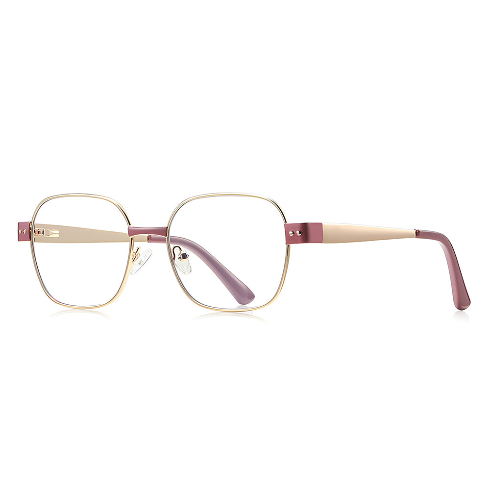 Lunettes d'ordinateur femme Techsuit 3172, anti-lumière bleue, rose doré