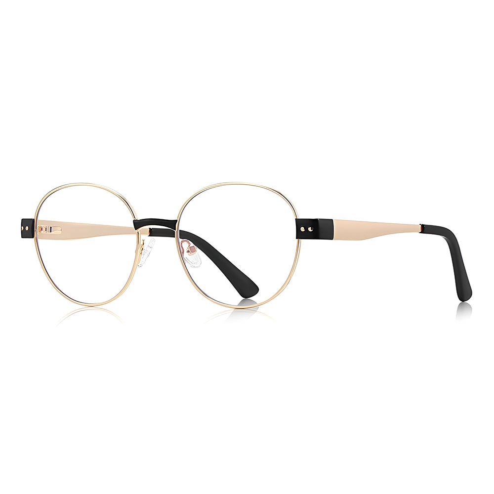 Lunettes d'ordinateur femme Techsuit 3175, anti-lumière bleue, or et noir