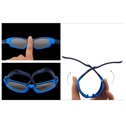 Lunettes de Soleil Sport Enfants Techsuit 800-C11, Polarisées, Noires