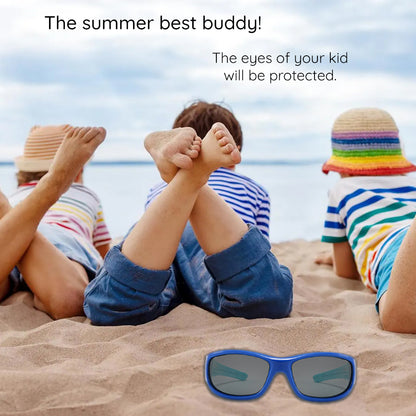 Lunettes de Soleil Sport Enfants Techsuit 800-C28, Polarisées, Bleu Clair