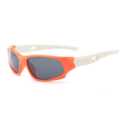 Lunettes de Soleil Sport Enfants Techsuit 816-C8, Polarisées, Orange Blanc