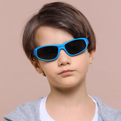 Lunettes de Soleil Sport Enfants Techsuit 816-C8, Polarisées, Orange Blanc