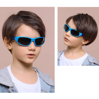 Lunettes de Soleil Sport Enfants Techsuit 816-C8, Polarisées, Orange Blanc