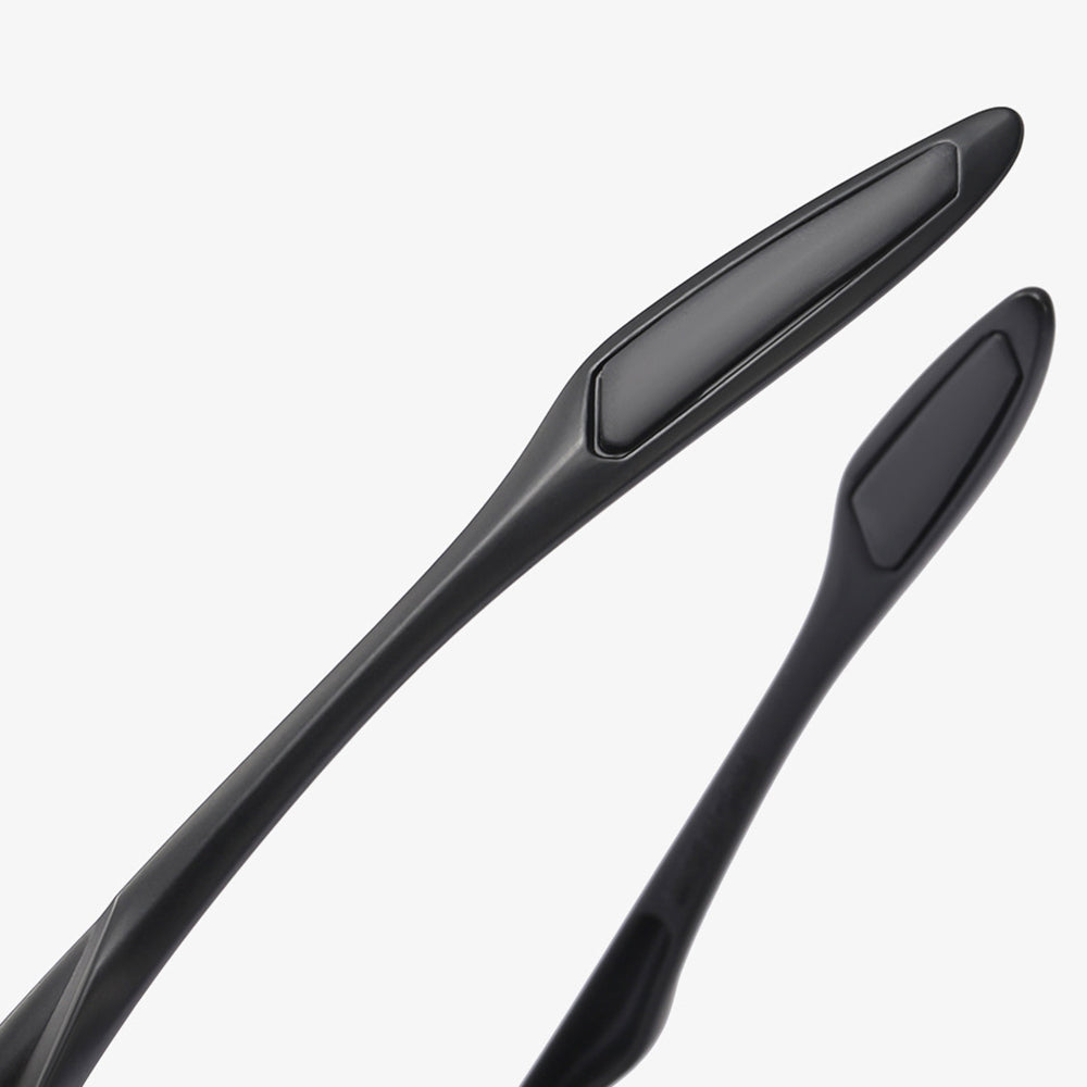 Lunettes de Cyclisme Unisexes Techsuit 1806, Protection UV, Noires Jaunes