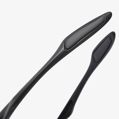 Lunettes de Cyclisme Unisexes Techsuit 1806, Protection UV, Noires Jaunes