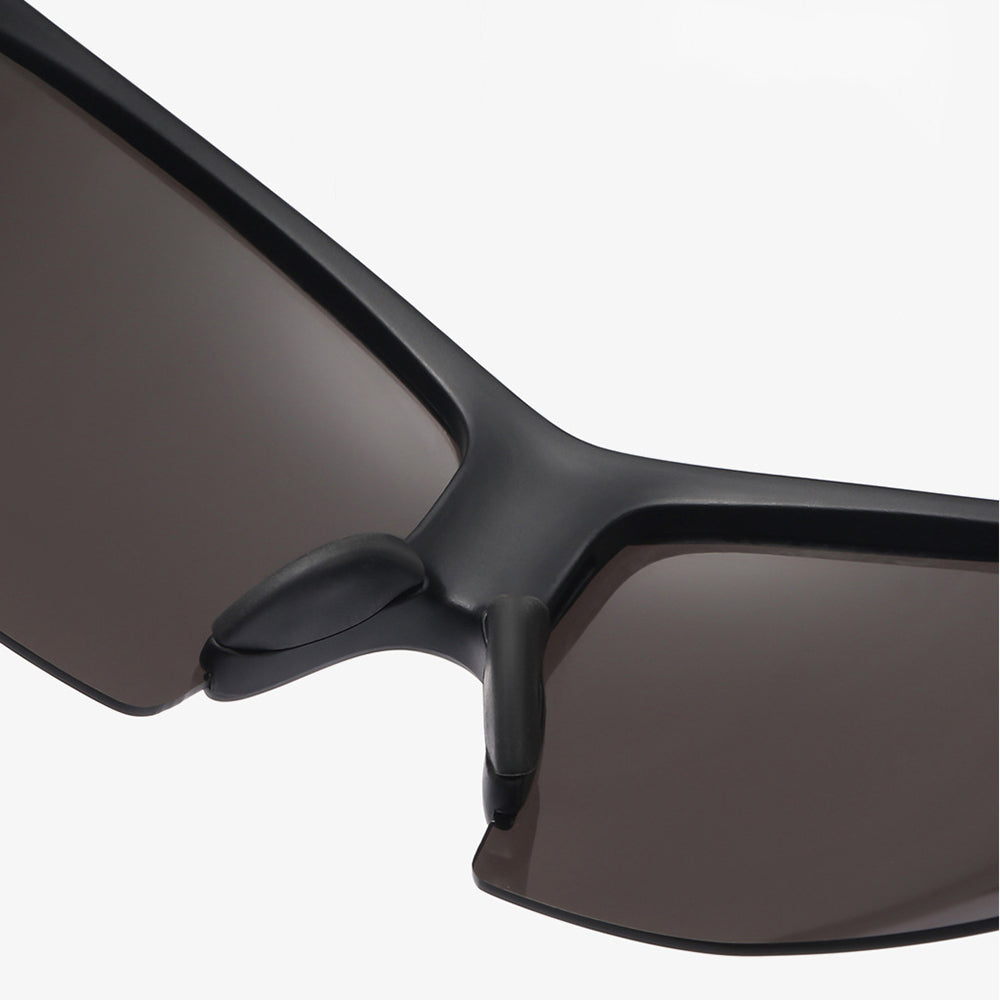 Lunettes de Cyclisme Unisexes Techsuit 1806, Protection UV, Noires Jaunes