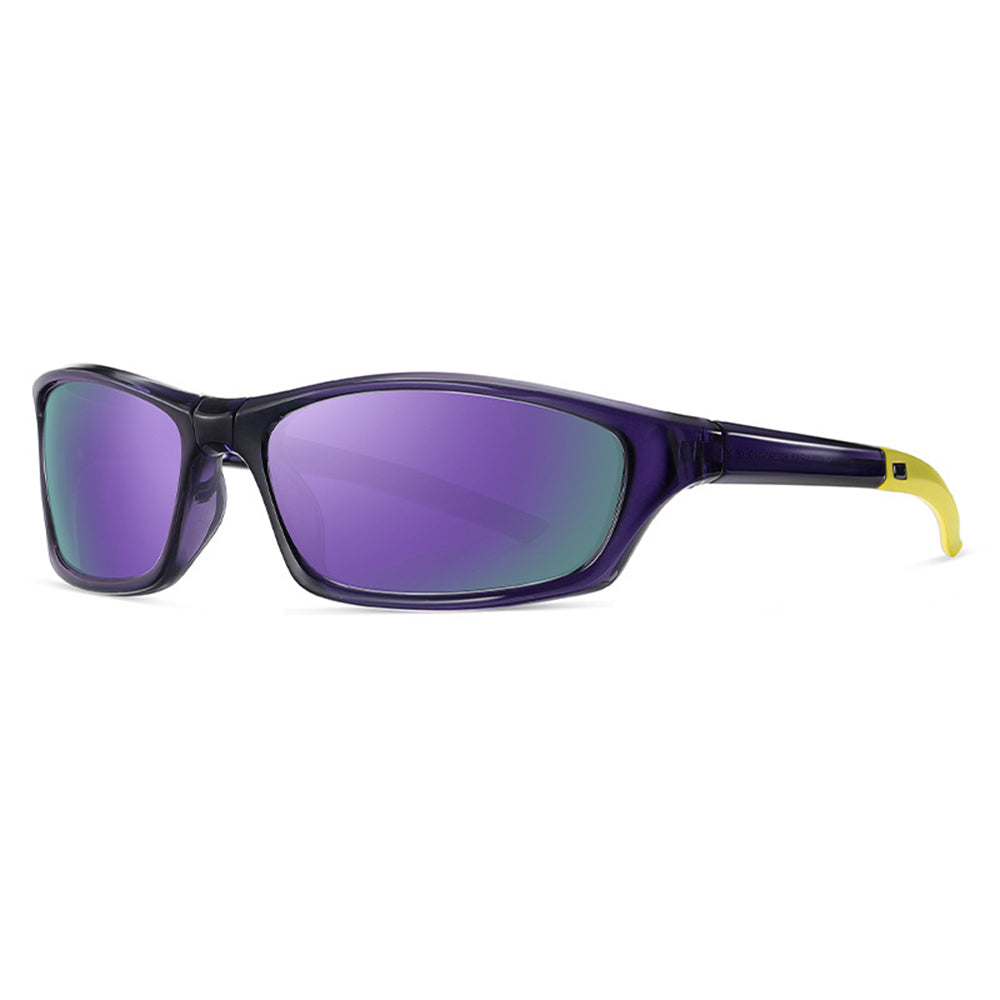 Lunettes de Cyclisme Unisex Techsuit 24101, Polarisées, Noir Violet
