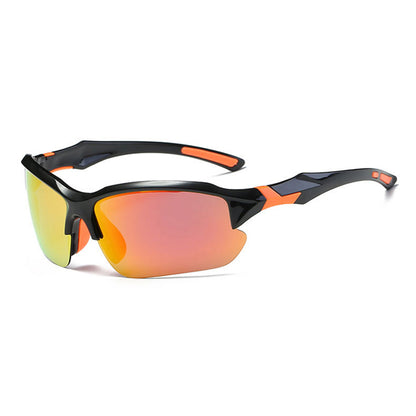 Lunettes de Cyclisme Unisex Techsuit 9301, Protection UV, Noir Orange