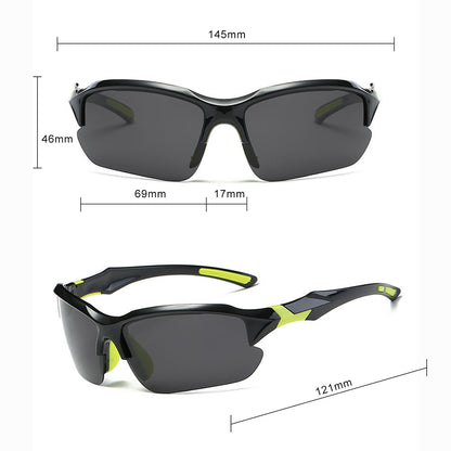 Lunettes de Cyclisme Unisex Techsuit 9301, Protection UV, Noir Orange