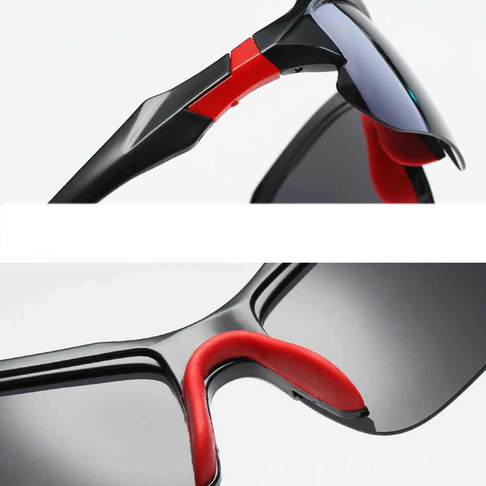 Lunettes de Cyclisme Unisex Techsuit 9301, Protection UV, Noir Vert