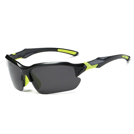 Unisex Fahrradbrille Techsuit 9301, UV-Schutz, Schwarz Grün