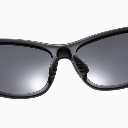 Lunettes de Cyclisme Unisexes Techsuit 9309, Polarisées, Argent Gris
