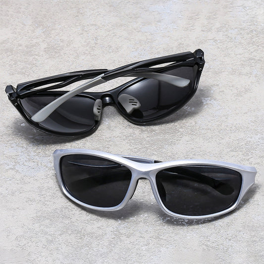 Unisex Fahrradbrille Techsuit 9309, polarisiert, schwarz-gelb