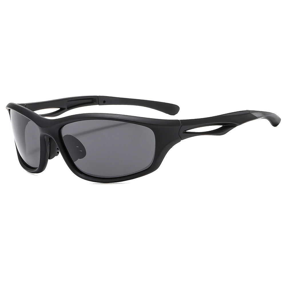 Lunettes de Cyclisme Unisex Techsuit 9309, Polarisées, Noir Gris
