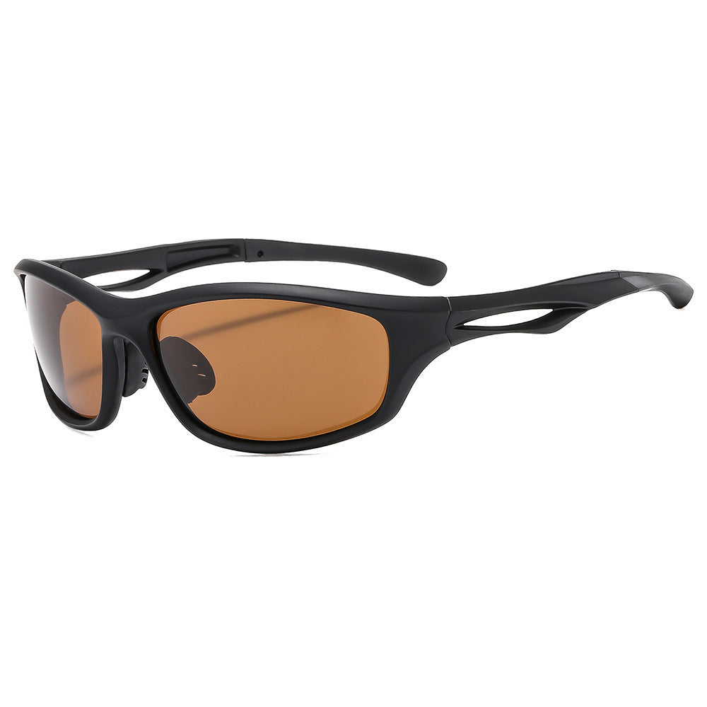 Lunettes de Cyclisme Unisex Techsuit 9309, Polarisées, Noir Marron