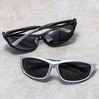 Lunettes de Cyclisme Unisexes Techsuit 9309, Polarisées, Noir Rouge