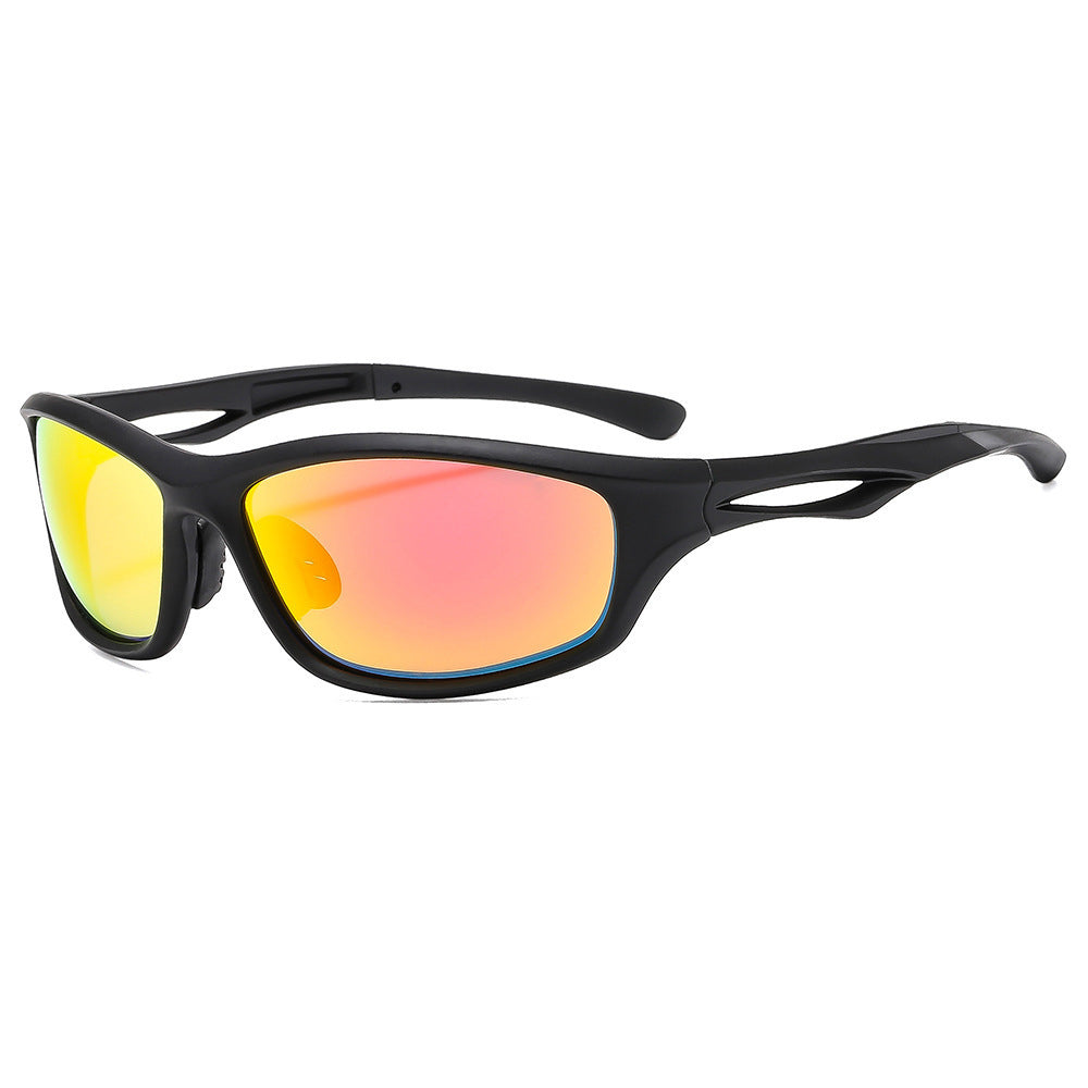 Lunettes de Cyclisme Unisexes Techsuit 9309, Polarisées, Noir Rouge