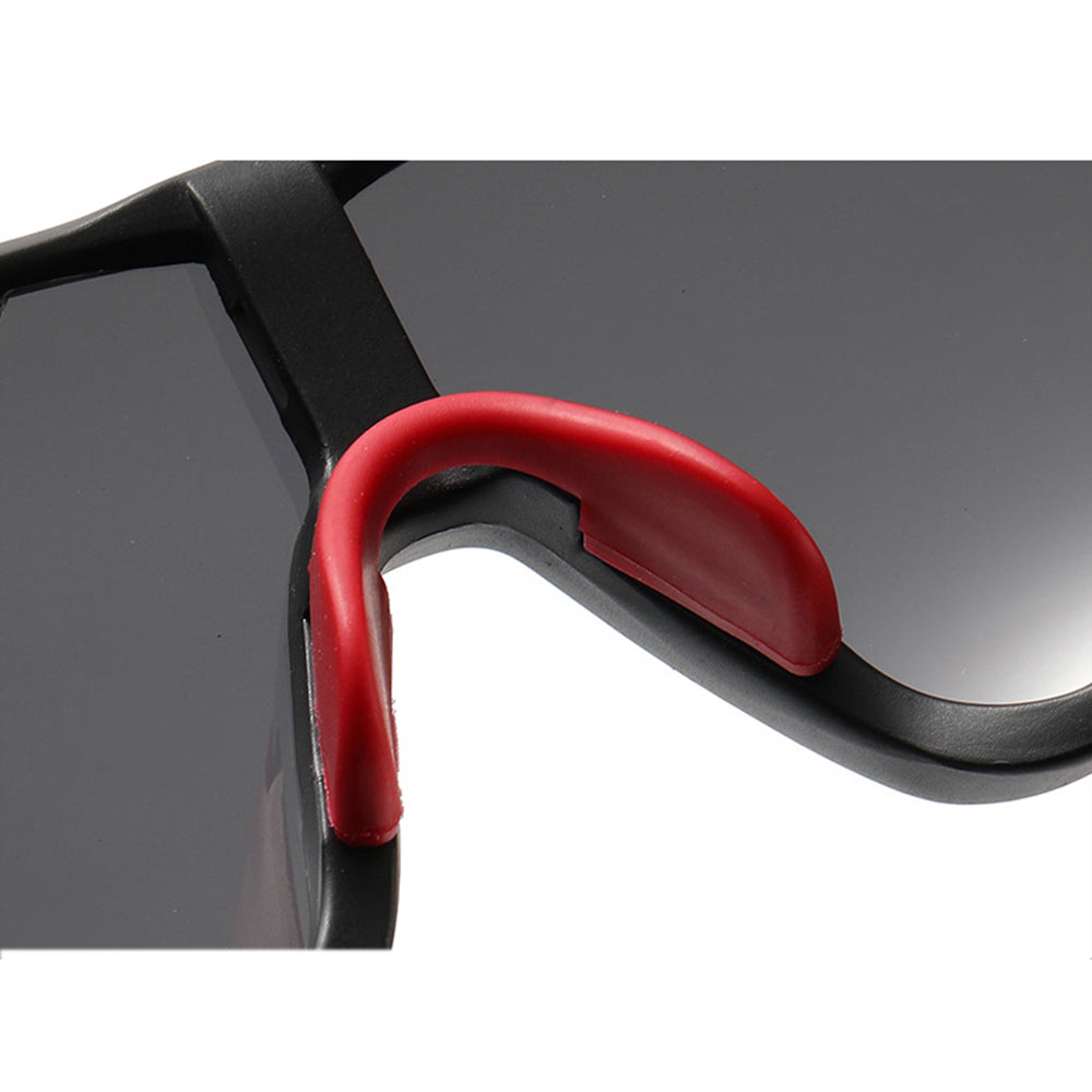 Lunettes de Cyclisme Unisexes Techsuit 9330, Noires Rouges Oranges