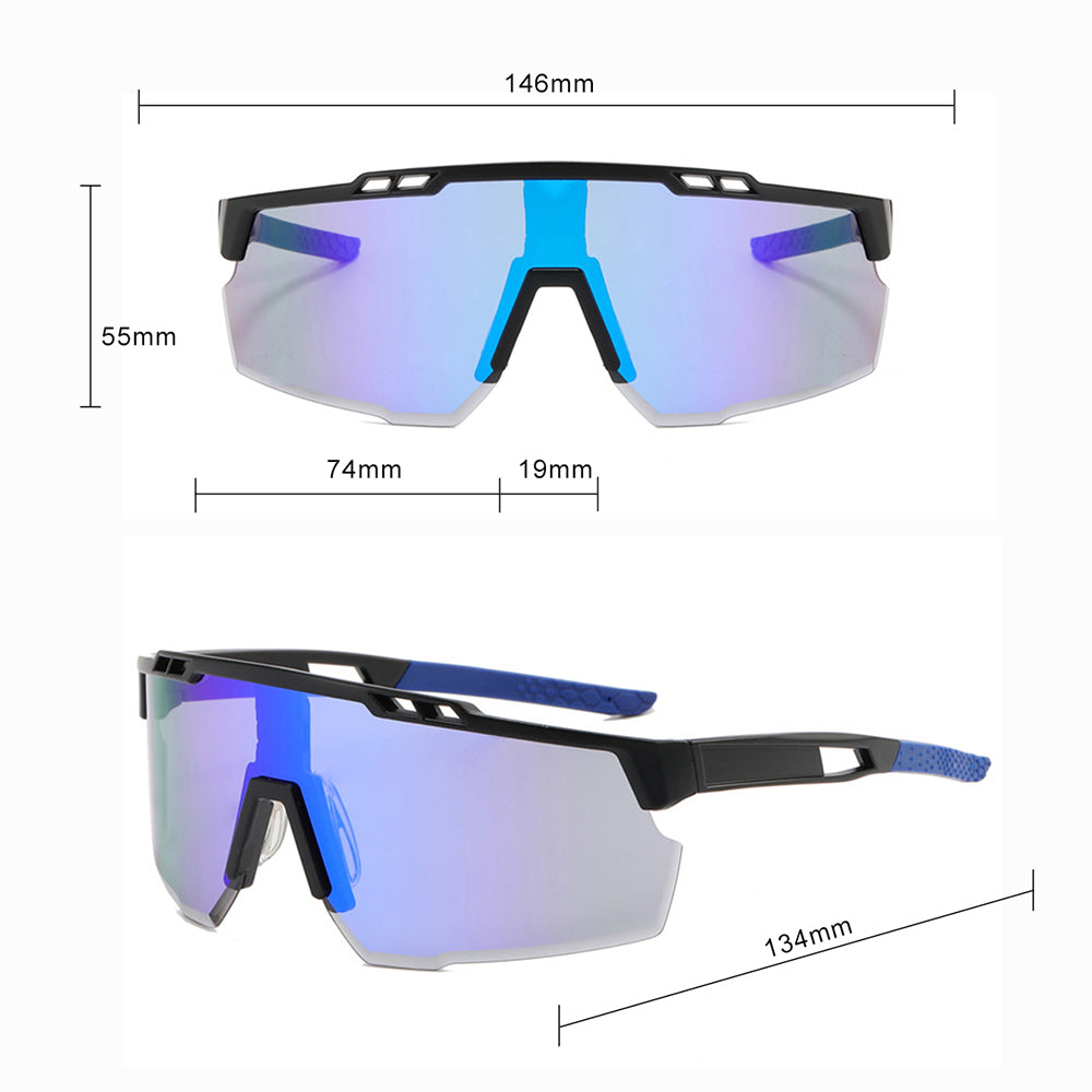 Lunettes de Cyclisme Unisex Techsuit 9963, Noires